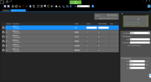 Pro2CNC Screenshot - Werklijst met CNC programma in bSolid software